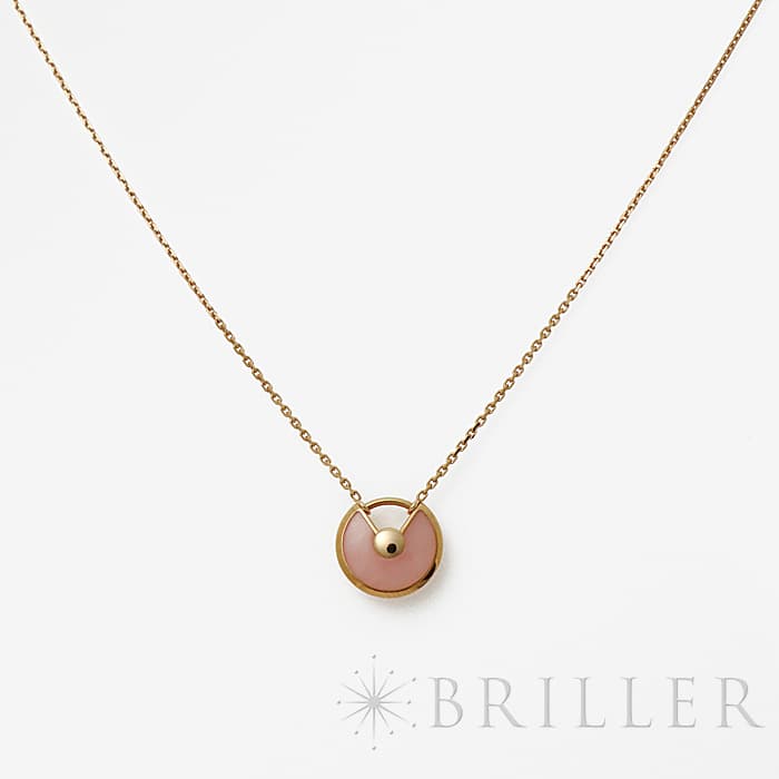 CARTIER カルティエ アミュレットドゥカルティエ ネックレス ピンクゴールド ピンクオパール/ダイヤモンド B7224519 1