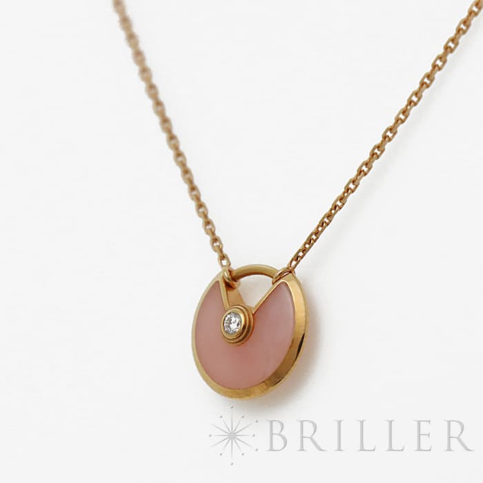 CARTIER カルティエ アミュレットドゥカルティエ ネックレス ピンクゴールド ピンクオパール/ダイヤモンド B7224519 3