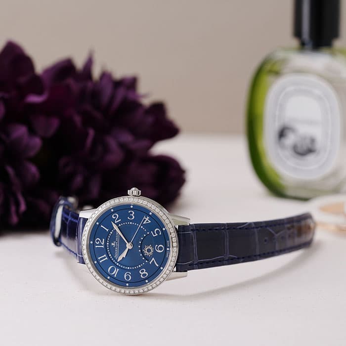 JAEGER LECOULTRE ジャガー・ルクルト ランデヴー ナイト&デイ ミディアム ブルー ベゼルダイヤ Q3448480※ 2