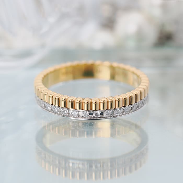 BOUCHERON　ブシュロン キャトル ラディアント ダイヤモンド リング ハーフ ピンクゴールド 11号 JAL00248 2