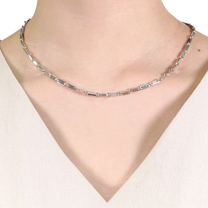 CARTIER カルティエ フィガロ チェーン ネックレス B7006800 ホワイトゴールド 14