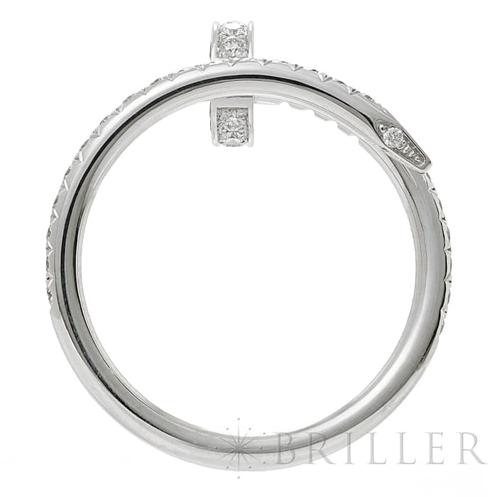 CARTIER カルティエ ジュストアンクル リング スモールモデル ホワイトゴールド セミパヴェダイヤモンド 7号 B4231600 9