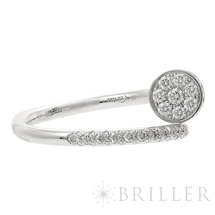 CARTIER カルティエ ジュストアンクル リング スモールモデル ホワイトゴールド セミパヴェダイヤモンド 7号 B4231600 4