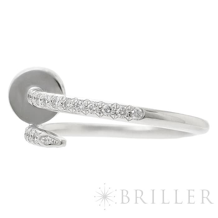 CARTIER カルティエ ジュストアンクル リング スモールモデル ホワイトゴールド セミパヴェダイヤモンド 7号 B4231600 6