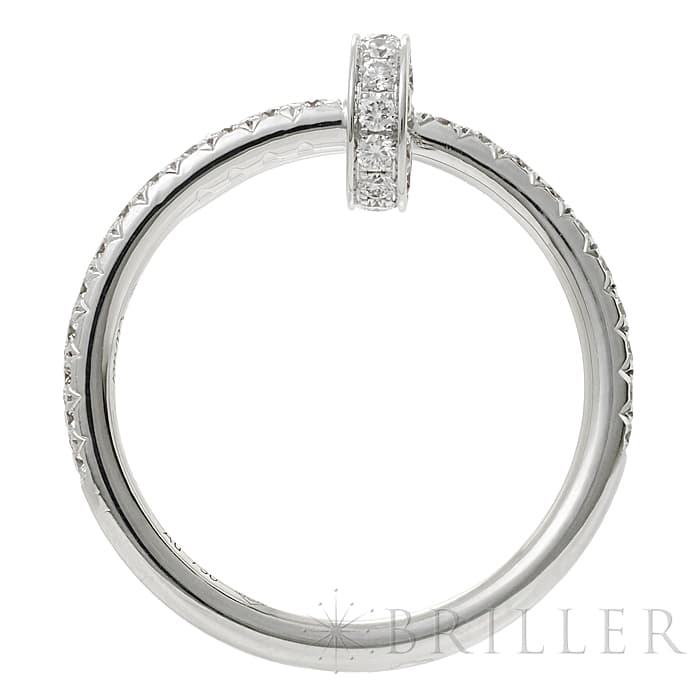 CARTIER カルティエ ジュストアンクル リング スモールモデル ホワイトゴールド セミパヴェダイヤモンド 7号 B4231600 8