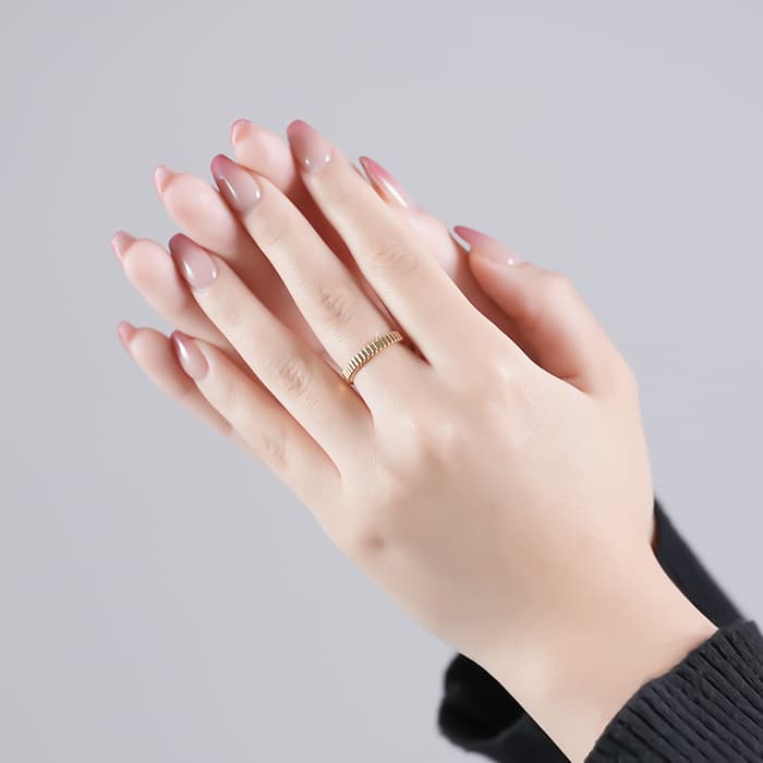 BOUCHERON　ブシュロン キャトル グログラン リング スモール イエローゴールド 9号 JAL01169 14